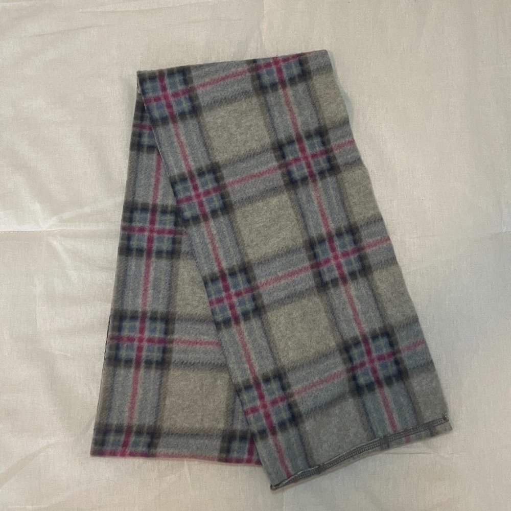 Old Navy Grey Plaid Infinity Scarf